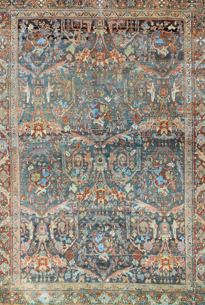 All - Over Design Antique Persian Tabriz Rug with Flowing Florals kwarugs All - over design antique Persian Tabriz rug with flowing florals. Early 20th century Tabriz carpet with all - over flower design, Keivan Woven Arts / rug SUS - 1909 - 434, country ... - Keivan Woven ArtsSUS - 1909 - 434 - 11899Rug