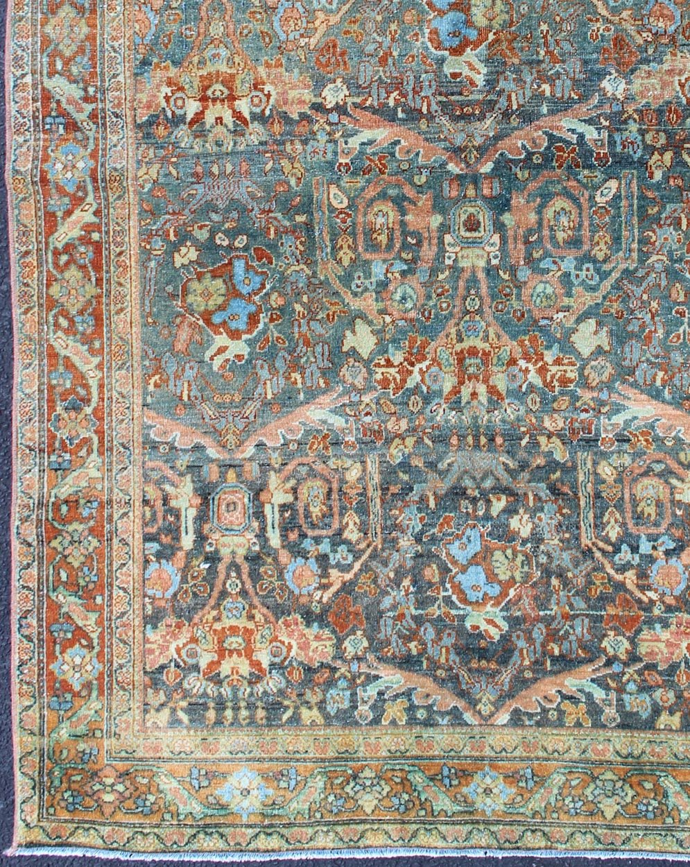 All - Over Design Antique Persian Tabriz Rug with Flowing Florals kwarugs All - over design antique Persian Tabriz rug with flowing florals. Early 20th century Tabriz carpet with all - over flower design, Keivan Woven Arts / rug SUS - 1909 - 434, country ... - Keivan Woven ArtsSUS - 1909 - 434 - 11899Rug