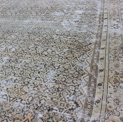 Large Persian Malayer Rug with All - Over Geometric Design in Gray and Earth Tones Malayer Antique Rug from Persia with Small - Scale Geometrics, rug SUS - 2007 - 373, country of origin / type: Iran / Malayer, circa 1920. This antique Malayer car... - Keivan Woven ArtsSUS - 2007 - 373 - 13052Rug