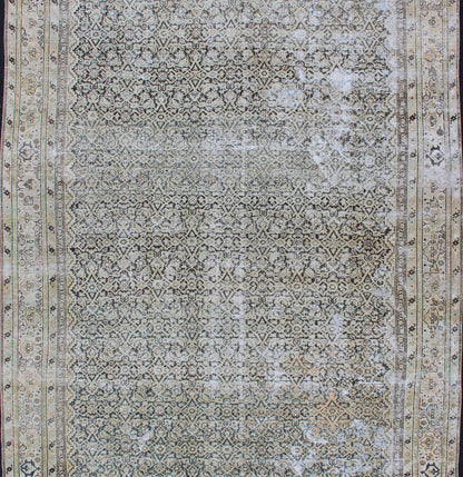 Large Persian Malayer Rug with All - Over Geometric Design in Gray and Earth Tones Malayer Antique Rug from Persia with Small - Scale Geometrics, rug SUS - 2007 - 373, country of origin / type: Iran / Malayer, circa 1920. This antique Malayer car... - Keivan Woven ArtsSUS - 2007 - 373 - 13052Rug