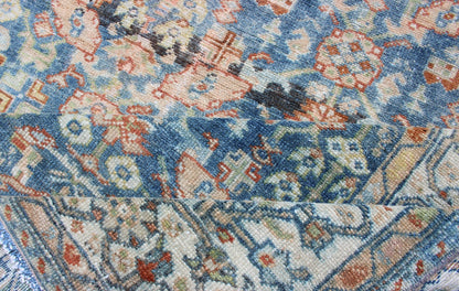 Persian Antique Malayer Rug with All - Over Design in Various Blue, Ivory & Red. Antique Persian rug with blue field and Ivory Border, rug SUS - 2007 - 465, country of origin / type: Iran / Malayer, circa 1920. This traditional Persian Malayer car... - Keivan Woven ArtsSUS - 2007 - 465 - 13158Rug