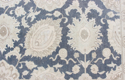 Large Vintage Tabriz Rug with All - Over Motif Design in Steel Blue and Tans Steel blue background, tan and gray Tabriz rug from Persia with Repeating Geometric design. Keivan Woven Arts / rug SUS - 2009 - 516, country of origin / type: Iran / Tabriz,... - Keivan Woven ArtsSUS - 2009 - 516 - 13330Rug