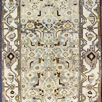 Antique Persian Malayer Rug with All - Over Tribal Design in Moss green Background Antique Persian Malayer small rug, rug SUS - 2009 - 676, country of origin / type: Iran / Malayer, circa 1910 This antique Persian Malayer rug, circa early 20t... - Keivan Woven ArtsSUS - 2009 - 676 - 13284