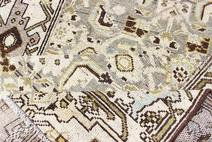 Antique Persian Malayer Rug with All - Over Tribal Design in Moss green Background Antique Persian Malayer small rug, rug SUS - 2009 - 676, country of origin / type: Iran / Malayer, circa 1910 This antique Persian Malayer rug, circa early 20t... - Keivan Woven ArtsSUS - 2009 - 676 - 13284