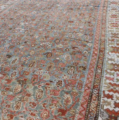 Red and Blue Antique Persian Malayer Rug with All - Over Design and Ornate Borders, rug sus - 4704, country of origin / type: Iran / Malayer, circa 1910 This antique Persian Malayer rug was handwoven in the early 20th century (circa 1910) and bears ... - Keivan Woven ArtsSUS - 4704 - 9136Rug