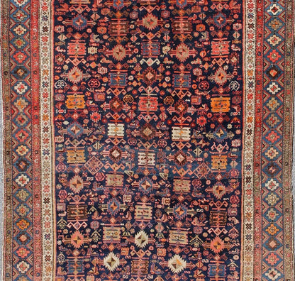 Navy Blue Antique Persian Malayer Antique Rug with All - Over Sub - Geometric Design kwarugs Navy blue antique Persian Malayer antique rug with all - over sub - geometric design, rug tra - 170901, country of origin / type: Iran / Malayer, circa 1910 ... - Keivan Woven ArtsTRA - 170901 - 8735Rug