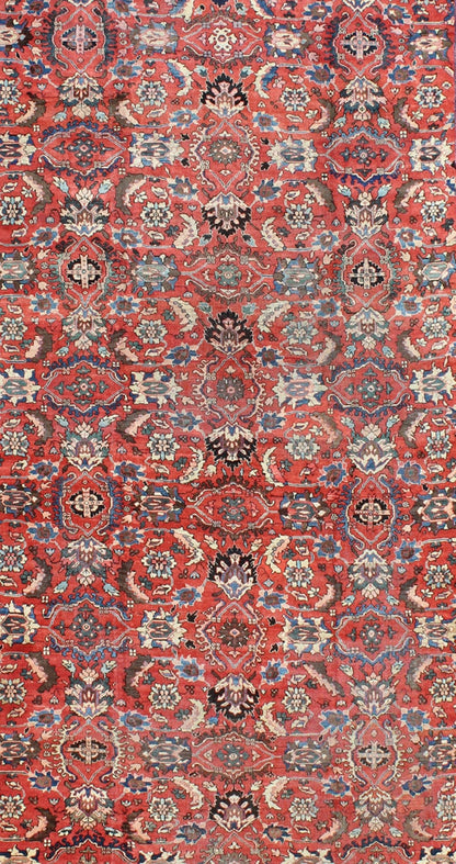 Very Large Persian Sultanabad Mahal Rug This Sultanabad relies heavily on exquisite details as well as large - scale palmettes. A fine trellis of richly colored large and small flowers sprawls across the soft red field, pulsating with alternating ... - Keivan Woven ArtsTRA - 8021 - 1983Rug