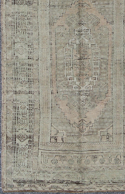 Muted Vintage Turkish Oushak Carpet with Dual - Medallion Design Turkish Oushak Carpet with Dual - Medallion Design rug/tu - alg - 136576 origin/ turkey This stunning vintage Turkish Oushak carpet features a Dual - medallion large - scale design... - Keivan Woven ArtsTU - ALG - 136576 - 4930Rug