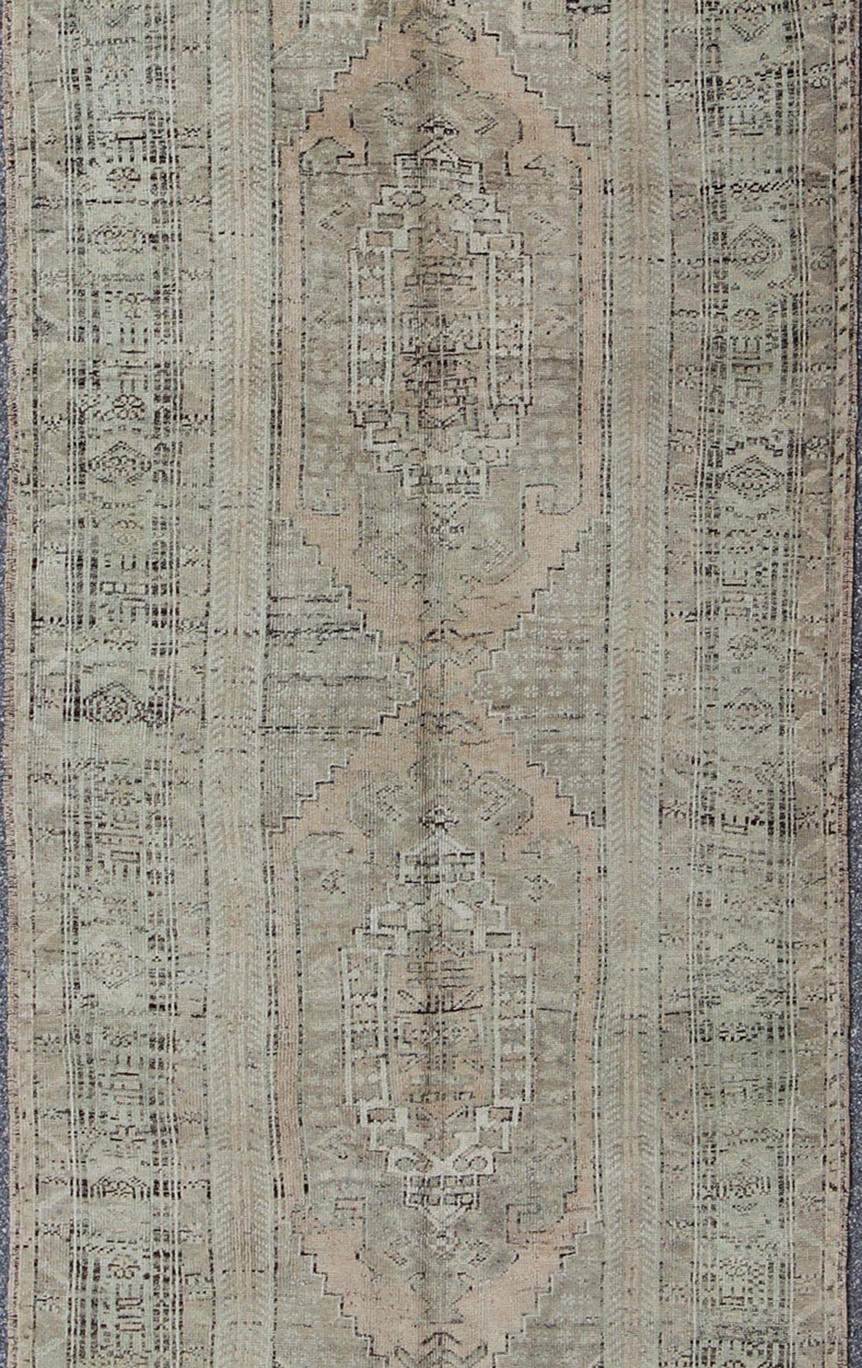 Muted Vintage Turkish Oushak Carpet with Dual - Medallion Design Turkish Oushak Carpet with Dual - Medallion Design rug/tu - alg - 136576 origin/ turkey This stunning vintage Turkish Oushak carpet features a Dual - medallion large - scale design... - Keivan Woven ArtsTU - ALG - 136576 - 4930Rug