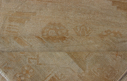 Vintage Hand Knotted Turkish Oushak Runner With Multi - Medallion Design in Muted Color Palette Vintage Oushak Runner from Turkey with Medallion Design in subdued color tones, Keivan Woven Arts / rug TU - ALK - 3558, country of origin / type: Turkey /... - Keivan Woven ArtsTU - ALK - 3558 - 12066Rug