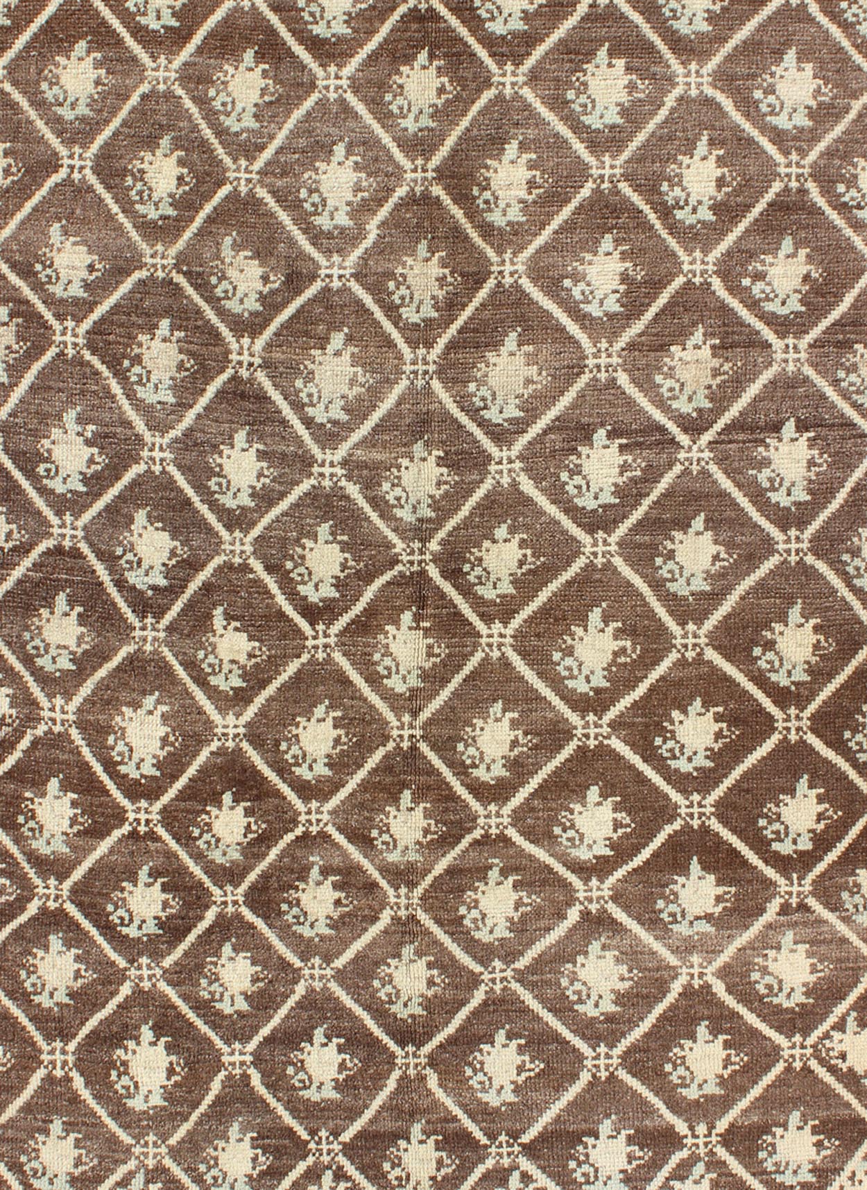 All - Over Design Turkish Tulu Carpet in Shades of Brown and Cream Turkish Tulu Carpet in Shades of Brown rug/tualk - 3561 origin/turkey kwarugs This Tulu carpet features tribal motifs laid across a chocolate brown field and enclosed within a... - Keivan Woven ArtsTU - ALK - 3561 - 6783Rug