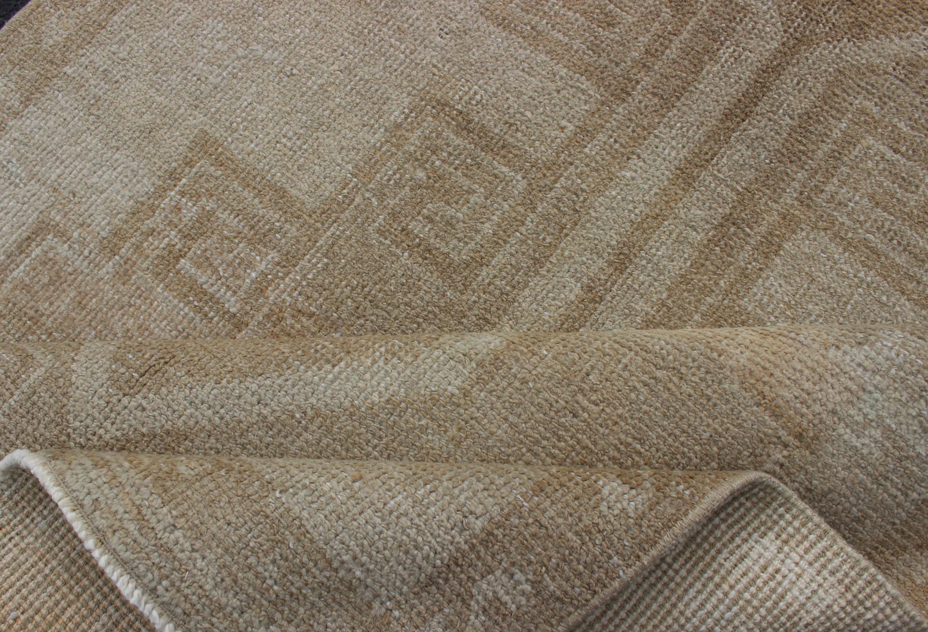 Vintage Turkish Oushak Runner with Tribal Medallions in Earthy Tones vintage Turkish Oushak runner with floral medallions, Keivan Woven Arts / rug TU - ALK - 3586 , country of origin / type: Turkey / Oushak, circa 1940. This vintage Oushak ru... - Keivan Woven ArtsTU - ALK - 3586 - 12100Rug