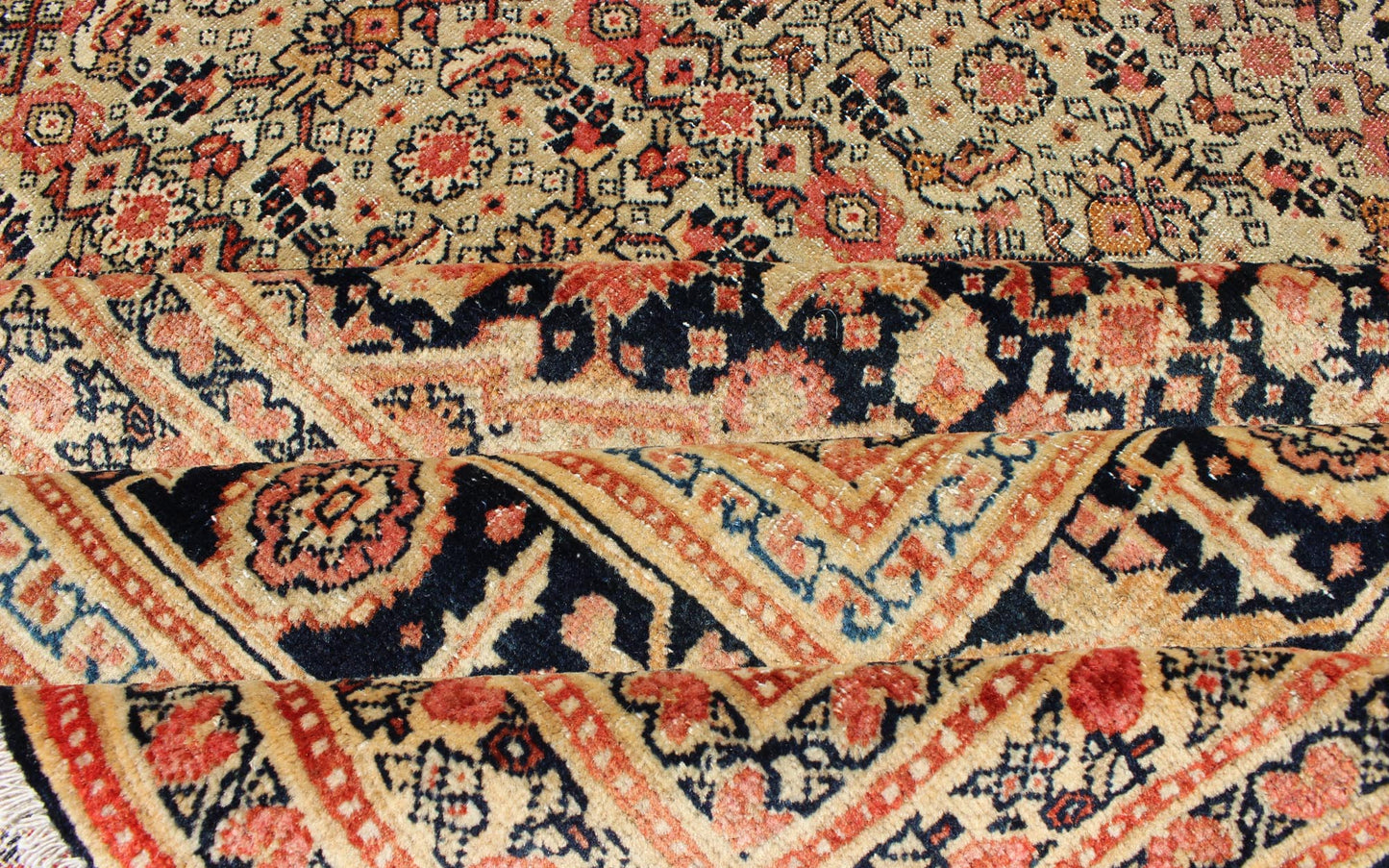 Antique Tabriz Haji - Jalili Rug with Diamond Design Rendered in Floral Motifs Antique Tabriz Haji - Jalili rug with diamond design rendered in floral motifs. Keivan Woven Arts / rug TU - ALK - 4882, country of origin / type: Iran / Tabriz, circa 1880.... - Keivan Woven ArtsTU - ALK - 4882 - 10167Rug