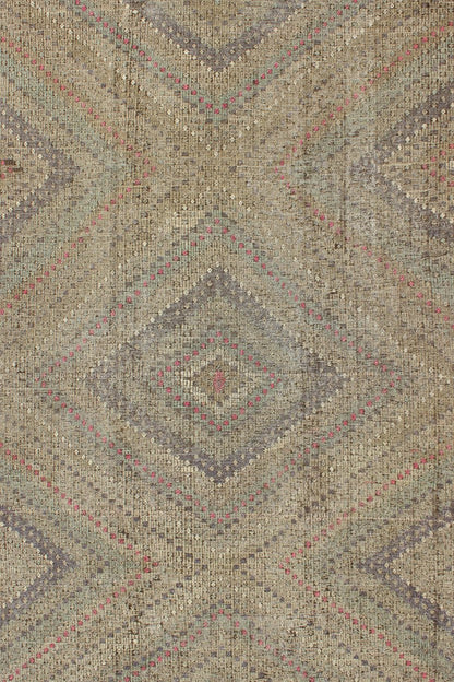 Vintage Turkish Kilim Rug with Multi Layered Diamond Design in soft tones of Blue, Green, Gray, Red, Keivan Woven Arts/ rug/ TU - EMD - 136017, country of origin / type: Turkey / Kilim, circa mid - 20th century Measures: 6'6 x 9'9. This vintage... - Keivan Woven ArtsTU - EMD - 136017 - 4538Rug