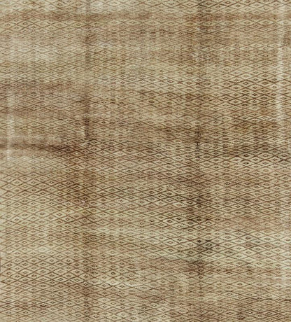 Vintage Turkish Oushak Konya Rug with Tan & Brown Diamond Pattern, Ivory Accents: This beautiful vintage Konya rug from 1950s Turkey features an intricate diamond pattern. The soft tans and medium browns add character and life to the piece, while ivory... - Keivan Woven ArtsTU - ERD - 02 - 2864Rug