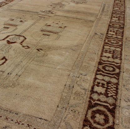 Taupe Background Turkish Vintage Oushak Rug with Tribal Design in Brown & Cream Taupe background Turkish vintage Oushak rug with tribal design in brown and cream, rug isa - 9, country of origin / type: Turkey / Oushak, circa mid - 20th century ... - Keivan Woven ArtsTU - ISA - 9 - 2908Rug