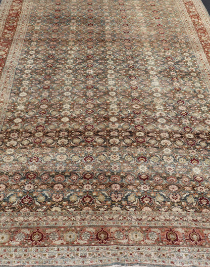 Antique Bidjar Large Gallery Rug in All - Over Herati Design. Antique Bidjar long gallery rug from Persia with ornate floral all - over Herati design, Keivan Woven Arts/rug /TU - KAH - 100, country of origin / type: Iran / Bidjar, circa 1900. Mea... - Keivan Woven ArtsTU - KAH - 100 - 17026Rug