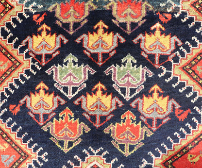 Antique Persian Qashqai Runner with Geometric Medallion Design in Vivid Colors Qashqai antique runner in multi - colors with multi - medallion geometric design, rug TU - MEV - PM809, Keivan Woven Arts / country of origin / type: Iran / Qashqai , circa ... - Keivan Woven ArtsTU - MEV - PM809 - 17020Rug