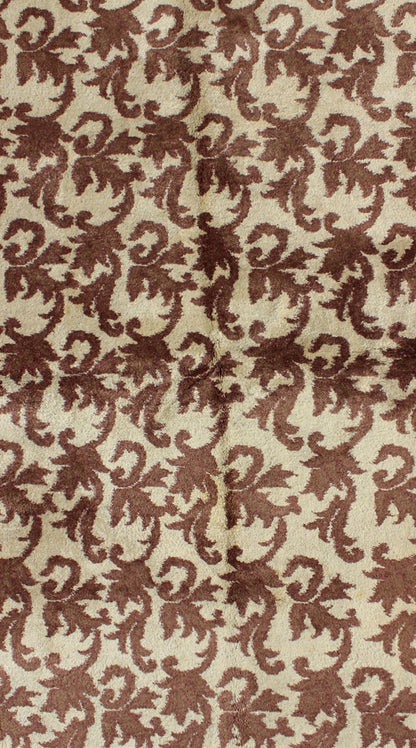 Art Deco Design Turkish Rug with a Modern Design in Chocolate Brown and Gray Taupe. Measures: 3'11 x 6'11. Rendered in an gray/taupe background with a spotted and speckled assortment of brown color, this unique Art Deco design rug has an all over... - Keivan Woven ArtsTU - MTU - 10 - 5337Rug