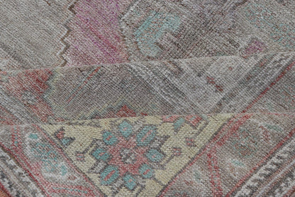 Vintage Turkish Oushak Rug with Layered Medallion Design Measures: 5'7 x 9'3 This vintage Turkish Oushak perfectly displays the craftsmanship of this time. The color palette is completely muted, with shades of taupe, camel, red, blue, te... - Keivan Woven ArtsTU - MTU - 110 - 18932Rug