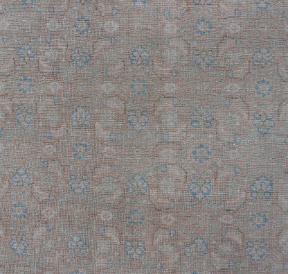Antique Hand Knotted Persian Mahal Long Runner With Sub Geometric Motifs Geometric hand knotted Persian antique Malayer runner in blue, cream, and brown. Keivan Woven Arts / rug/TU - MTU - 234, country of origin / type: Iran / Mahal, circa 1920 M... - Keivan Woven ArtsTU - MTU - 234 - 15737Rug