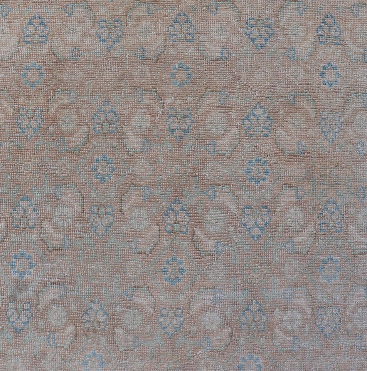 Antique Hand Knotted Persian Mahal Long Runner With Sub Geometric Motifs Geometric hand knotted Persian antique Malayer runner in blue, cream, and brown. Keivan Woven Arts / rug/TU - MTU - 234, country of origin / type: Iran / Mahal, circa 1920 M... - Keivan Woven ArtsTU - MTU - 234 - 15737Rug