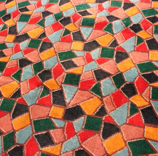 Mid - Century Modern Design Rug inspired by Stained glass Design Mid - Century Modern Design Rug with Stained glass Design. Keivan Woven Arts, rug/TU - MTU - 3327 origin/turkey #kwarugs, midcentury rug, modern design, vintage modern design rug M... - Keivan Woven ArtsTU - MTU - 3327 - 5792Rug