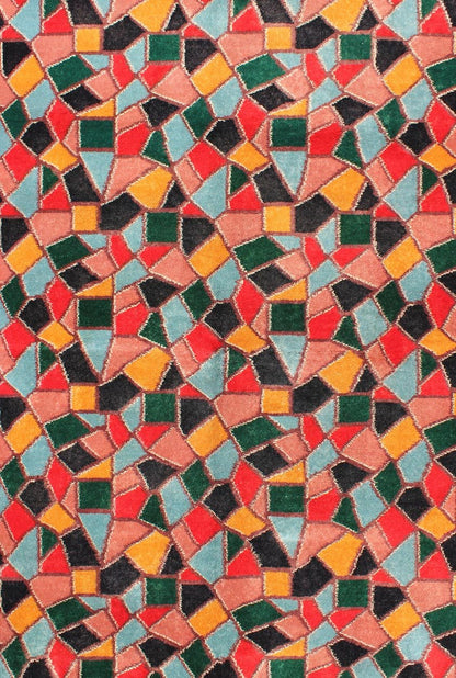 Mid - Century Modern Design Rug inspired by Stained glass Design Mid - Century Modern Design Rug with Stained glass Design. Keivan Woven Arts, rug/TU - MTU - 3327 origin/turkey #kwarugs, midcentury rug, modern design, vintage modern design rug M... - Keivan Woven ArtsTU - MTU - 3327 - 5792Rug