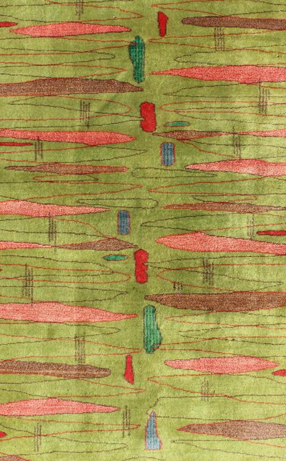 Mid - Century Modern Design Turkish Carpet - Alive with invigorating shades of vivid green and contemporary patterns, this Turkish Zeki Murens rug with Mid - Century Modern design makes an excellent accent in a contemporary interior. Featuring several shades... - Keivan Woven ArtsTU - MTU - 3486 - 6841Rug
