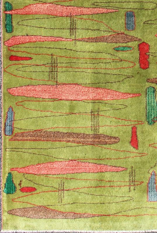 Mid - Century Modern Design Turkish Carpet - Alive with invigorating shades of vivid green and contemporary patterns, this Turkish Zeki Murens rug with Mid - Century Modern design makes an excellent accent in a contemporary interior. Featuring several shades... - Keivan Woven ArtsTU - MTU - 3486 - 6841Rug