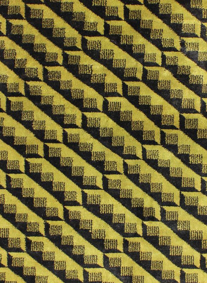 Mid - Century Modern Rug with Vivid Contemporary Pattern in Green, Red & Charcoal: Mid - Century Modern Rug in Green, Red & Charcoal rug/tu - mtu - 3487 origin/turkey kwarugs Alive with invigorating shades of vivid green and a contemporary pa... - Keivan Woven ArtsTU - MTU - 3487 - 6845Rug