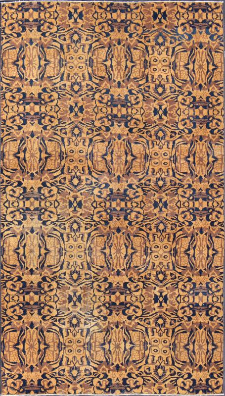 Vintage Mid - Century Modern Style in Navy, Camel, Caramel, Coffee & Golden Colors. Mid - Century Rug, Vintage Modern design Rug in Navy, Gold, Camel, Coffee, mocha and caramel Colors. Rug/TU - MTU - 3498. This Mid - Century Modern style rug feat... - Keivan Woven ArtsTU - MTU - 3498 - 7229Rug