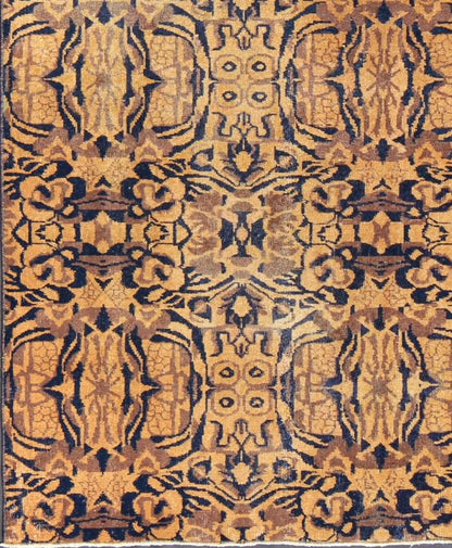 Vintage Mid - Century Modern Style in Navy, Camel, Caramel, Coffee & Golden Colors. Mid - Century Rug, Vintage Modern design Rug in Navy, Gold, Camel, Coffee, mocha and caramel Colors. Rug/TU - MTU - 3498. This Mid - Century Modern style rug feat... - Keivan Woven ArtsTU - MTU - 3498 - 7229Rug