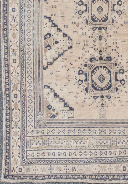 Light Blush and Navy Blue Vintage Turkish Oushak Rug with Tri - Medallion Design kwarugs Lightblush and navy blue vintage Turkish Oushak rug with Tri - Medallion design, Keivan Woven Arts / rug tu - mtu - 3746, country of origin / type: Turkey / Oushak,... - Keivan Woven ArtsTU - MTU - 3746 - 9156Rug