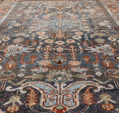 Measures: 4'4 x 6'2 Antique Persian Malayer Rug with All - Over Sub - Geometric Floral Design. Keivan Woven Arts; rug TU - MTU - 4676; country of origin / type: Persian / Malayer, circa 1920. This antique Persian Malayer rug features a layered medal... - Keivan Woven ArtsTU - MTU - 4676 - 22063
