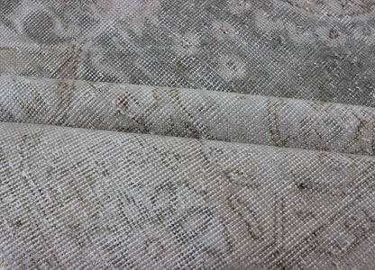 Distressed Turkish Carpet with Floral Design in Gray Green, Brown and Ivory Turkish carpet with distressed Floral design in gray green, cream and light brown highlights. Keivan Woven Arts, Rug / TU - MTU - 4942, mid - 20th century, Turkey ... - Keivan Woven ArtsTU - MTU - 4942 - 12180Rug