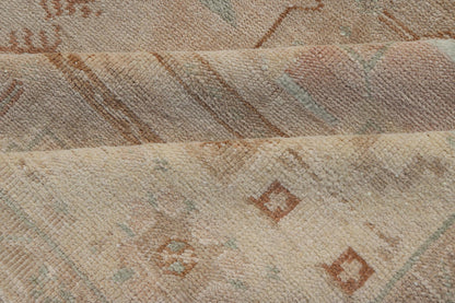 Vintage Oushak Rug from Turkey with Muted Colors and Tribal Medallion. Vintage Oushak Turkish Rug from Anatolian region of Turkey displays Muted colors and delicate tones with Florals and geometric medallion. Keivan Woven Arts rug/ TU - MTU - 4948 ... - Keivan Woven ArtsTU - MTU - 4948 - 18980Rug