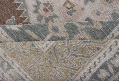 vintage Turkish Oushak with Medallion in Taupe, Lt. Brown, Gray Blue, & Tan Vintage Turkish Oushak Medallion rug in Gray blue, light brown, gray green, taupe, tan and cream Keivan Woven Arts rug/TU - MTU - 6074, country of origin / type: Turkey / O... - Keivan Woven ArtsTU - MTU - 6074 - 19196Rug