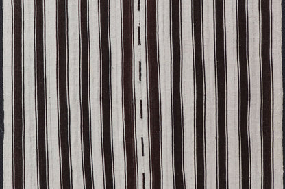 Vintage Turkish Kilim Rug with Vertical Stripes in Chocolate Brown and Cream Flat - weave vintage Kilim vintage rug from Turkey with vertical stripes in dark brown and cream. Rug TU - NED - 1123, country of origin / type: Turkey / Kilim, circa 1950 ... - Keivan Woven ArtsTU - NED - 1123 - 14520Rug