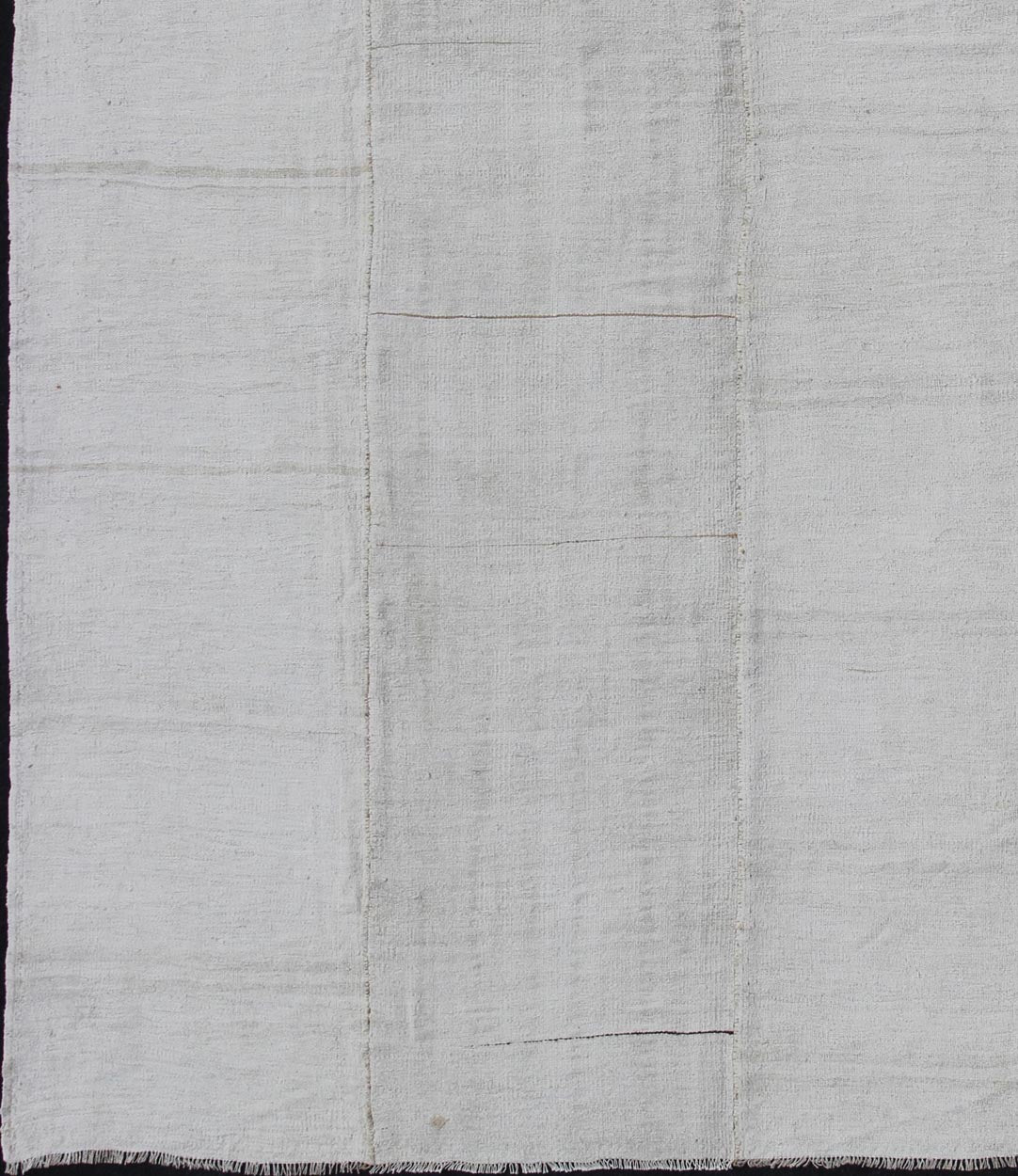 Turkish Paneled Kilim Vintage Rug in Off - White Turkish paneled off - white Kilim vintage, rug tu - ned - 1203 country of origin / type: Turkey / Kilim, circa mid - 20th century Woven during the mid - 20th century in Turkey, this designer Kilim is c... - Keivan Woven ArtsTU - NED - 1203 - 11497Rug
