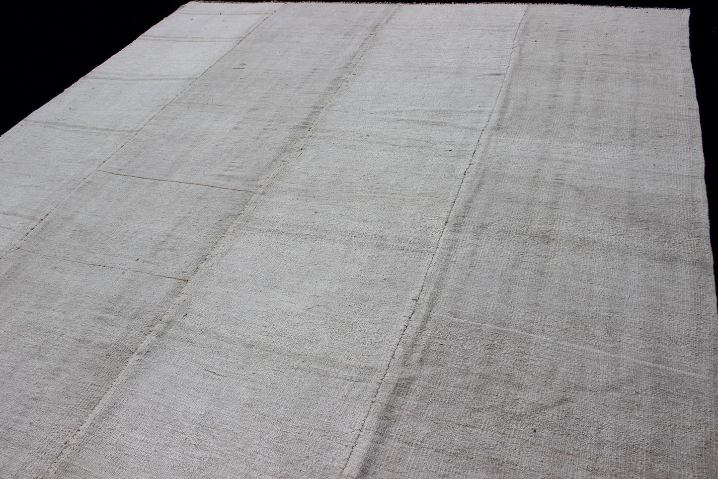 Turkish Paneled Kilim Vintage Rug in Off - White Turkish paneled off - white Kilim vintage, rug tu - ned - 1203 country of origin / type: Turkey / Kilim, circa mid - 20th century Woven during the mid - 20th century in Turkey, this designer Kilim is c... - Keivan Woven ArtsTU - NED - 1203 - 11497Rug