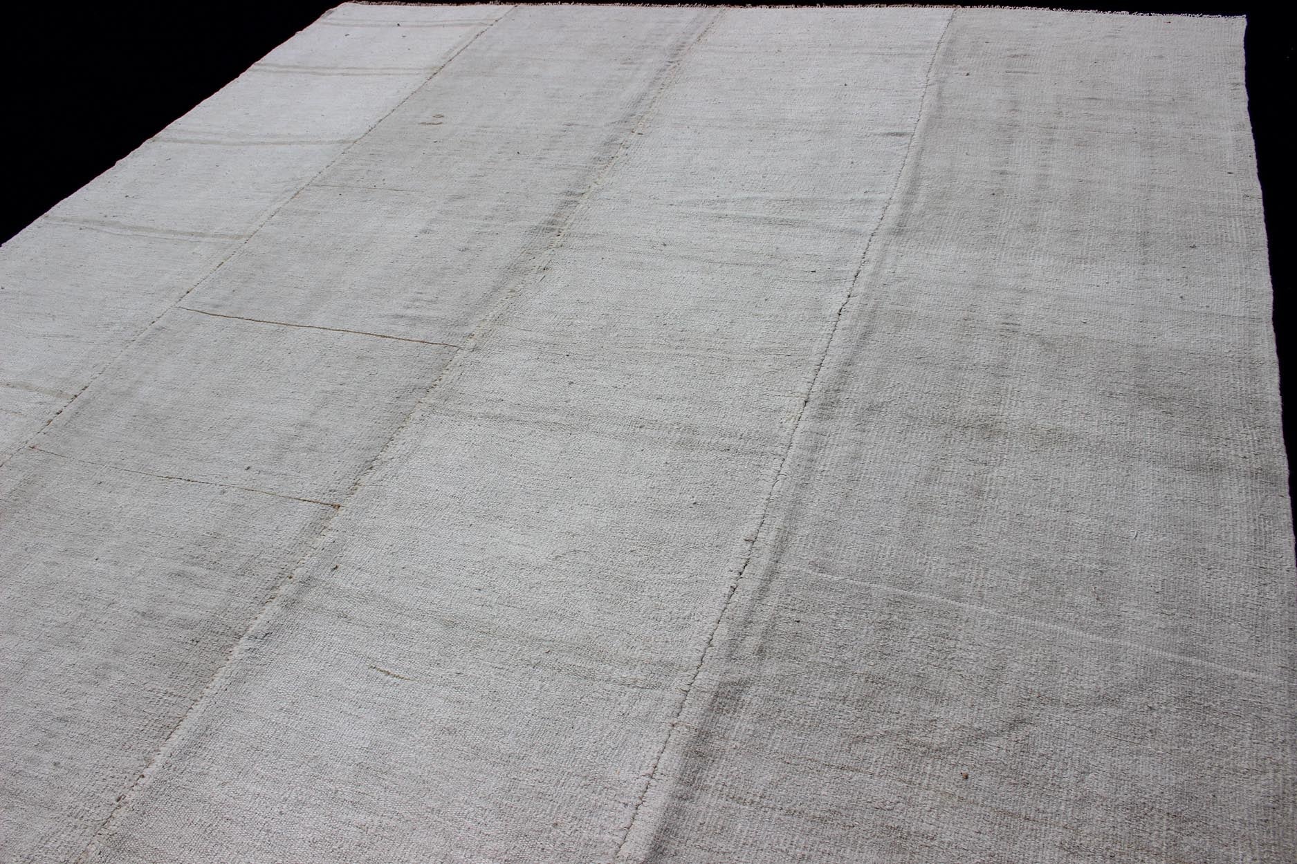 Turkish Paneled Kilim Vintage Rug in Off - White Turkish paneled off - white Kilim vintage, rug tu - ned - 1203 country of origin / type: Turkey / Kilim, circa mid - 20th century Woven during the mid - 20th century in Turkey, this designer Kilim is c... - Keivan Woven ArtsTU - NED - 1203 - 11497Rug