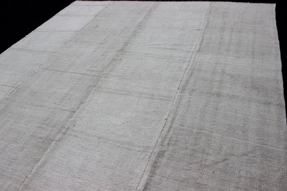 Turkish Paneled Kilim Vintage Rug in Off - White Turkish paneled off - white Kilim vintage, rug tu - ned - 1203 country of origin / type: Turkey / Kilim, circa mid - 20th century Woven during the mid - 20th century in Turkey, this designer Kilim is c... - Keivan Woven ArtsTU - NED - 1203 - 11497Rug
