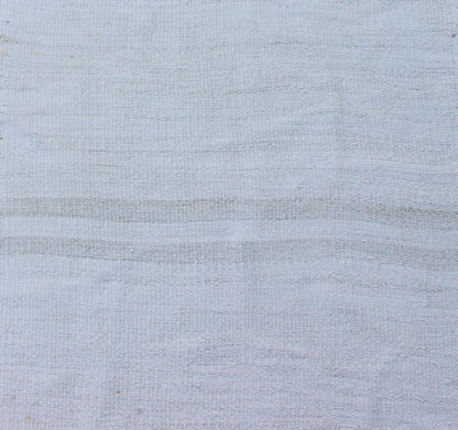 Vintage Turkish Flat - Weave Runner with Modern Stripe Design in White Color. Keivan Woven Arts / rug TU - NED - 1210, country of origin / type: Turkey / Kilim, circa 1960 Measures: 2'0 x 6'10 This modern - design vintage runner from Turkey features a s... - Keivan Woven ArtsTU - NED - 1210 - 11905Rug