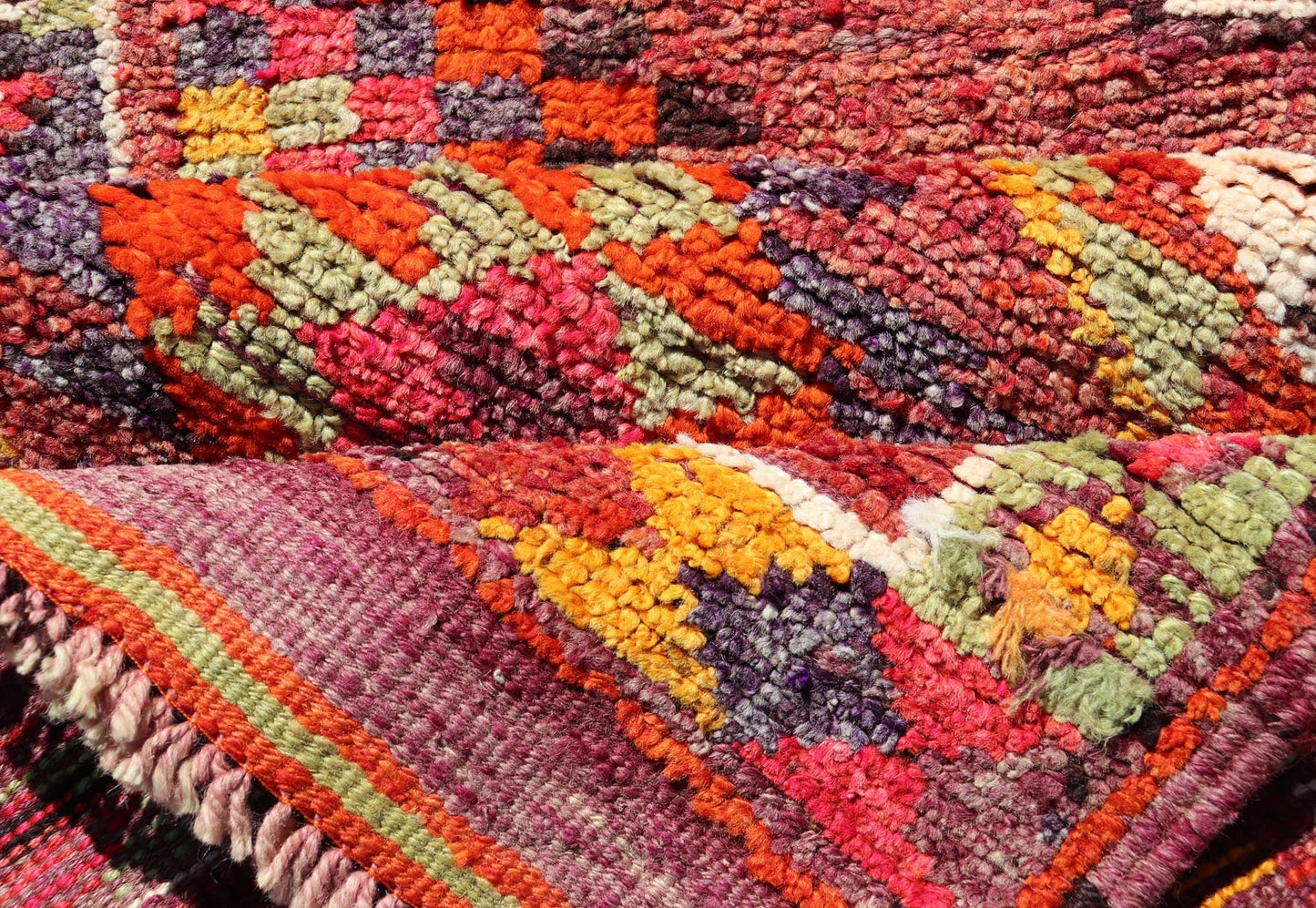 Measures: 3'0 x 12'10 Vintage Turkish Oushak Runner with Medallions in Purple and Multi Colors. Keivan Woven Arts / rug TU - NED - 4687, country of origin / type: Turkey / Oushak, circa mid - 20th Century. This Oushak runner from mid - 20th century Turk... - Keivan Woven ArtsTU - NED - 4687 - 22105Rug