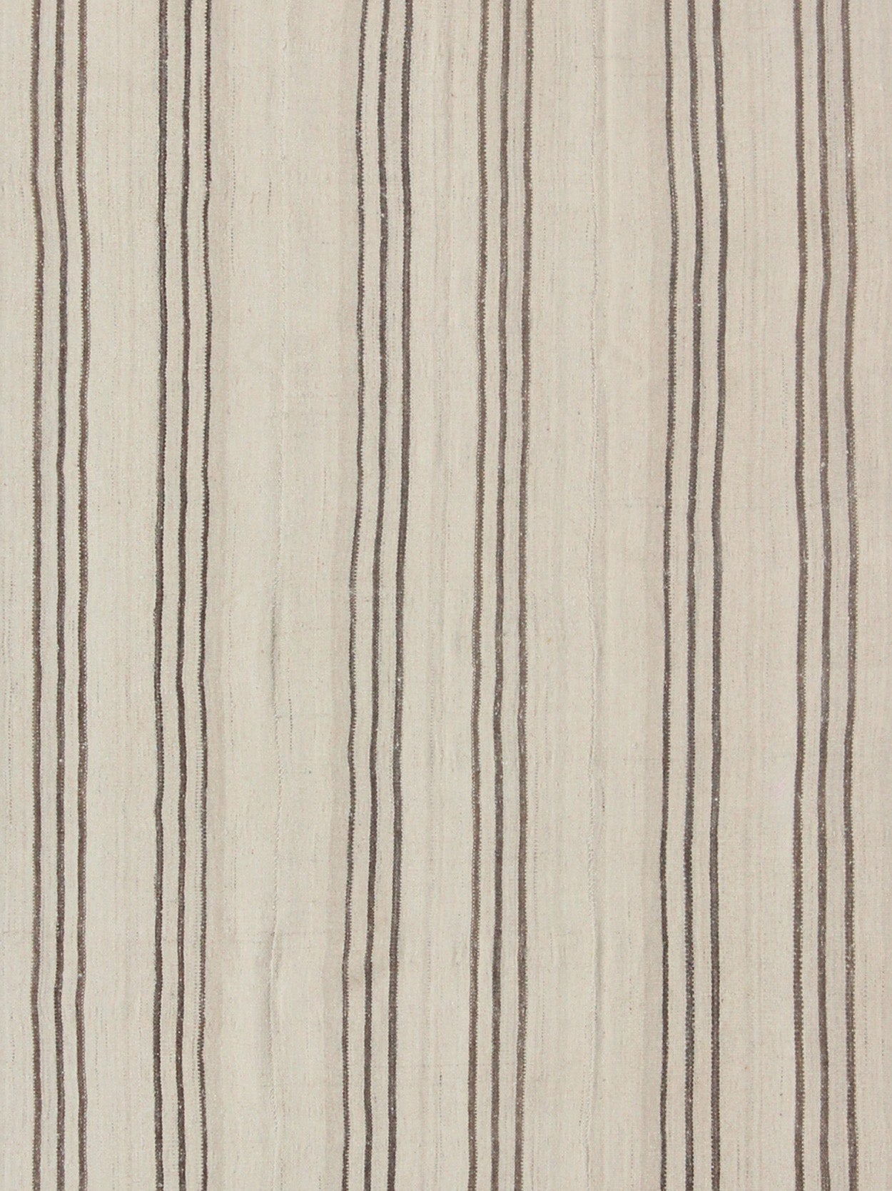 Striped Turkish Vintage Kilim Flat - Weave Rug in Shades of Browns and Ivory. Ivory and brown vintage Kilim from Turkey with Minimalist design in stripes, Keivan Woven Arts / rug/TU - NED - 4720, country of origin / type: Turkey / Kilim, circa 1950c ... - Keivan Woven ArtsTU - NED - 4720 - 9208Rug