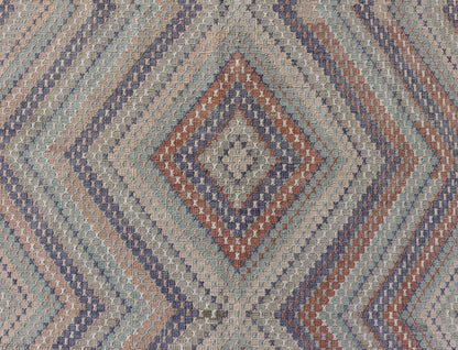Vintage Turkish Hand Woven Kilim Rug in Wool with Diamond Design. Vintage Turkish Hand Woven Kilim Rug in Wool with Diamond Design. Vintage Kilim rug with all - over sub - geometric diamond design, Keivan Woven Arts; rug TU - NED - 50001, country of o... - Keivan Woven ArtsTU - NED - 50001 - 22375Rug
