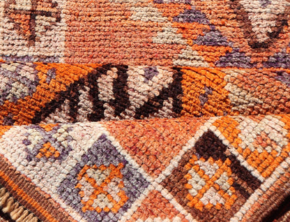 Measures: 3'0 x 14'2 Multicolored Midcentury Turkish Kurdish Oushak Runner with Diamond Medallions. Keivan Woven Arts / rug TU - NED - 5022, country of origin / type: Iran / Kurdish Oushak, circa 1950 This Kurdish tribal rug was woven with the empha... - Keivan Woven ArtsTU - NED - 5022 - 22273Rug