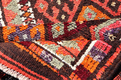 Measures: 2'11 x 13'3 Turkish Geometric Kurdish Design Vintage Runner With All - Over Tribal Design. Keivan Woven Arts / rug TU - NED - 5028, country of origin / type: Turkey / Turkish 1960's This runner from Turkey features an all over diamond design... - Keivan Woven ArtsTU - NED - 5028 - 22309Rug