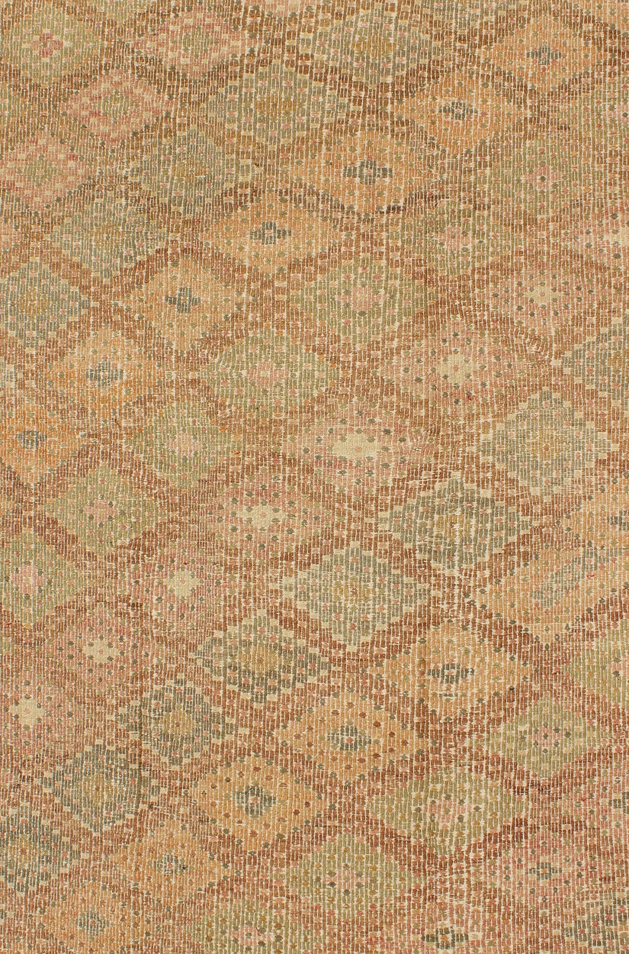 Natural - toned flat - wovenEmbroidered flatweave Kilim rug from Turkey, rug tu - ned - 556, country of origin / type: Turkey / Kilim, circa 1950 This flat - woven rug is characterized by its repeating pattern of diamonds, rendered in earth - tones with neu... - Keivan Woven ArtsTU - NED - 556 - 6953Rug